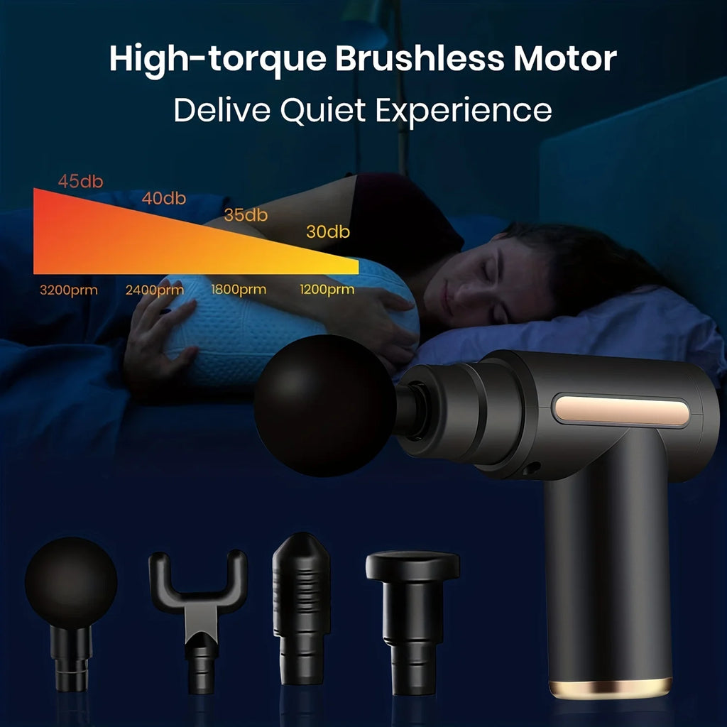 Pistola de Massagem Profunda Muscular Core Elite™ | 30 Níveis & 6 Cabeças