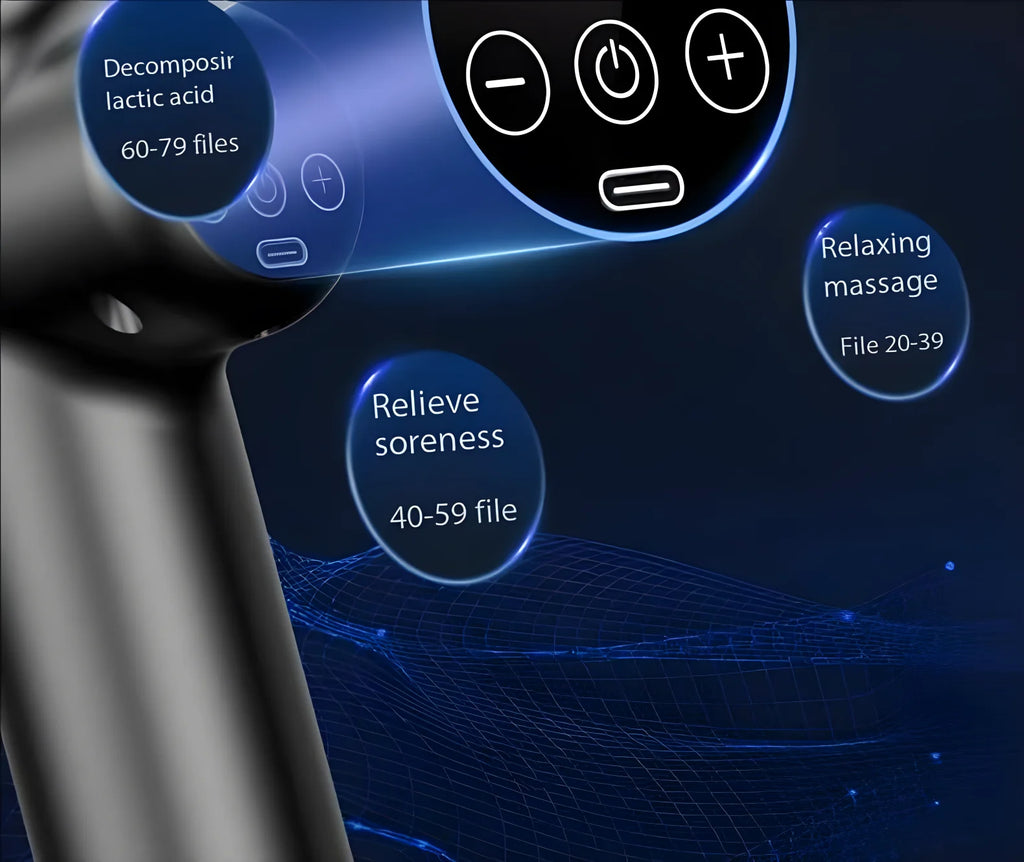 Pistola de Massagem Muscular Profissional | Alívio Profundo da Dor e Recuperação Rápida