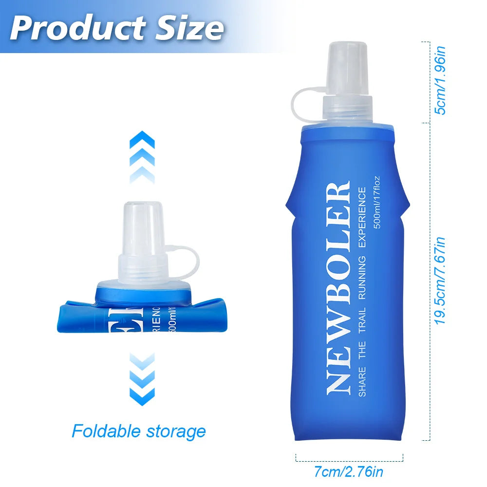 Garrafa de Hidratação Flexível |TPU Premium (500ml/250ml)