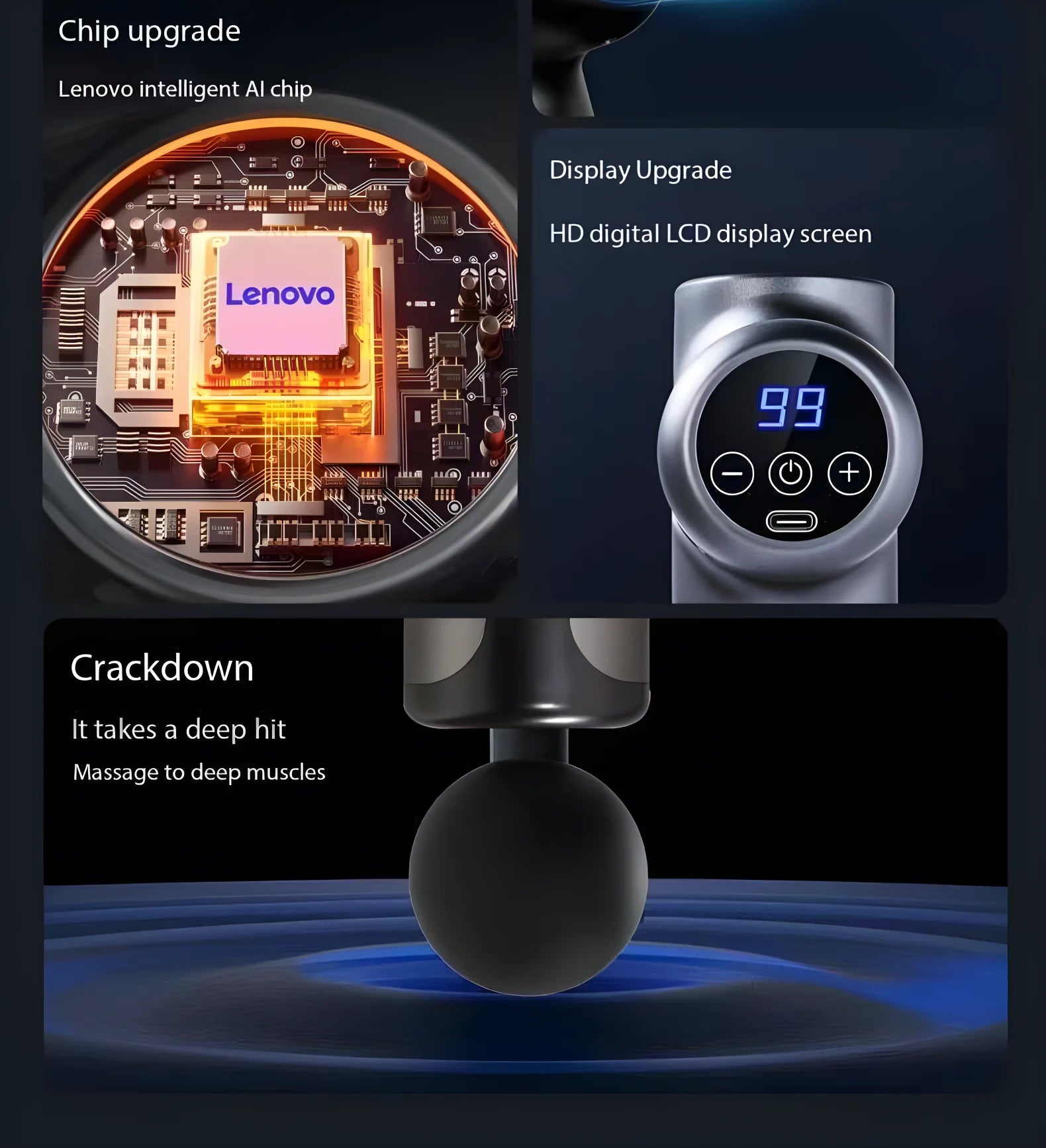 Pistola de Massagem Muscular Profissional | Alívio Profundo da Dor e Recuperação Rápida