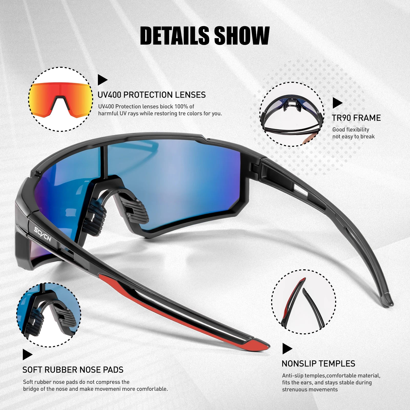 Óculos de Ciclismo SCVCN Pro Series | CORE ELITE