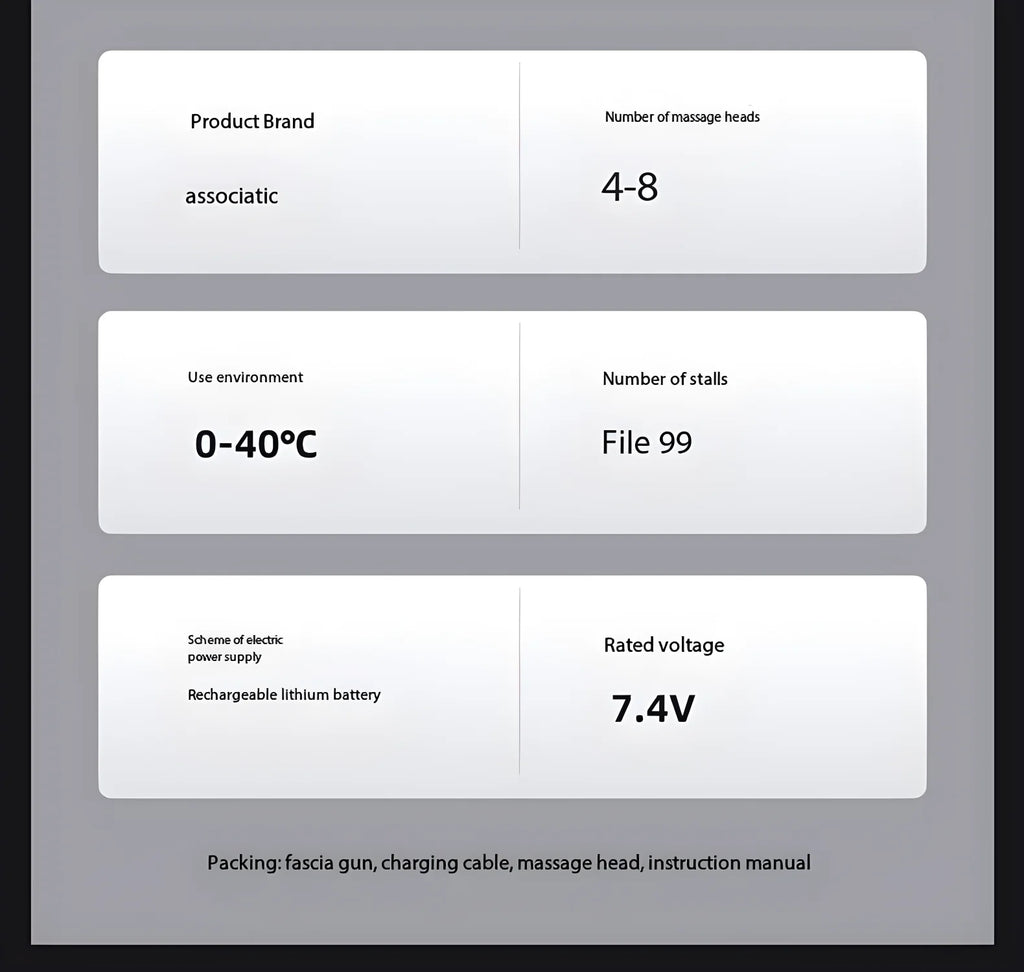 Pistola de Massagem Muscular Profissional | Alívio Profundo da Dor e Recuperação Rápida